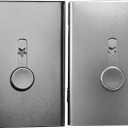 2 Pack Business Card Holder ,Stainless Steel Slide Out Thumb Drive Card Case for Men and Women,Portable Credit ID Name Card Wallet Black and Gray