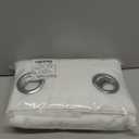 NICETOWN White Sheer Linen Curtains for Living Room 84 inch Length 2 Panels Set, Grommet Semi Sheer Privacy with Light Filtering Flax Window Treatments for Bedroom, W52 x L84