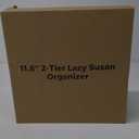 LAMU 12inch 2 Tier Lazy Susan Turntable Organizer Rotating Spice Rack Organization for Cabinet, Kitchen, Pantry, Countertop, Bathroom, Vanity, Medicine Cabinet Organizer, Clear