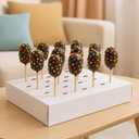 12Pcs Portable Cake Pop Holder Boxes, White Candy Boxes with Clear Window Cakes Pop Boxes Packaging Gift Cakes Pop Stand for Lollipops, Candy Pops, Wedding Birthday Baby Shower Party