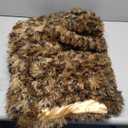 XeGe Luxury Faux Fur Leopard Print Throw, Soft 50x60 Cheetah Print Fluffy Blanket, Shaggy Plush Decorative Couch Throw, Cute Furry Fuzzy Animal Print Blanket for Sofa Bed, Brown