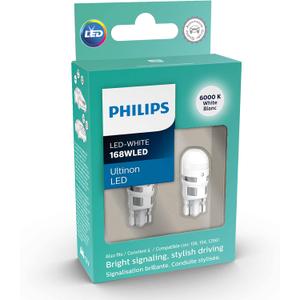 Philips Automotive Lighting 168WLED Ultinon LED (White), 2 Pack