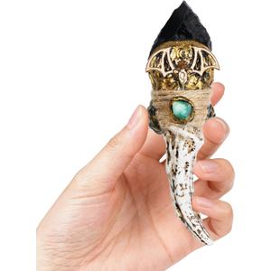 Rileryan Fake Witch Blade Witchcraft Supplies Accessories Obsidian Crystal Wiccan Halloween Decor