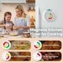 Visual Timer for Kids, 60-Minute Countdown Magnetic Timers for Classroom Office Kitchen with Silent Operation, Kids Timer for Teaching with Cute Design, 4-Color Zone Pattern Pomodoro Timers
