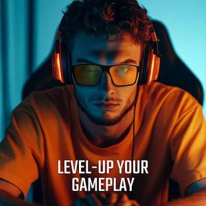 Titan Gaming Glasses, Anti Blue Light Glasses Men, UV400 Protection Blue Light Blocking Glasses for Computer Eye Strain (Black)