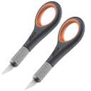 Slice Precision Knife, Finger Grip for Precision and Control, Safe Ceramic Blade Lasting 11x Longer than Metal, 2 Pack