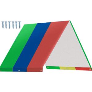 Alpurple Swing Set Replacement Tarp- 52" x 90" Kids Playground Roof Canopy, Replacement Sunshade Waterproof Trap Cover for Children Outdoor Sunproof (Green Blue red)