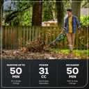 Greenworks 60V 700 CFM Brushless Leaf Blower, 5.0 Ah Battery and Rapid Charger