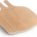 2 Pack Wooden Pizza Peel, 12 inch Large Pizza Paddle Set for Oven, Stone, Pan or Grill, Spatula for Baking Bread and Cake - Indoor & Outdoor