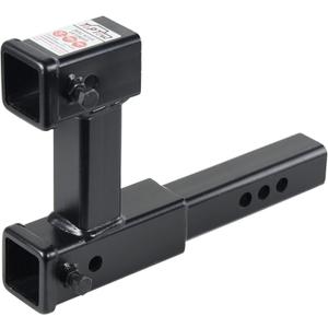 TOPTOW 64131 Dual Hitch Extension, 2 inch Towing Receivers, Extends Adjustable Length, 4,000lbs