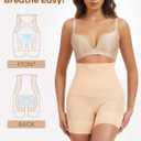 Tummy Control Shapewear for Women - Seamless High Waisted Body Shaper Shorts, No-Roll Under Dress Shapewear (Beige, L)