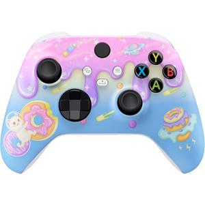 EXtremeRate Replacement Shell for Xbox Series X|S Controller - Unleash Your Style - Donut Odyssey Custom Acessories Skin Front Housing Cover for Xbox Core Controller Wireless [Control Without]