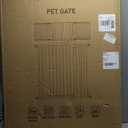 54" Extra Tall Cat Gate, 29.5-40.6" Extra Wide Pet Gate,No Drill Pressure Mounted Walk-Through Swing Door Auto Close for Stairs, Doorways, Kitchen (Black