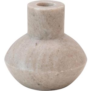 Bloomingville Decorative Marble Taper Candle Holder, Beige
