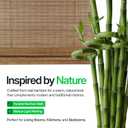 CALYX INTERIORS Cordless Bamboo Roman Shade Blind, Light Filtering, 25" W x 64" H, Ceylon Chestnut