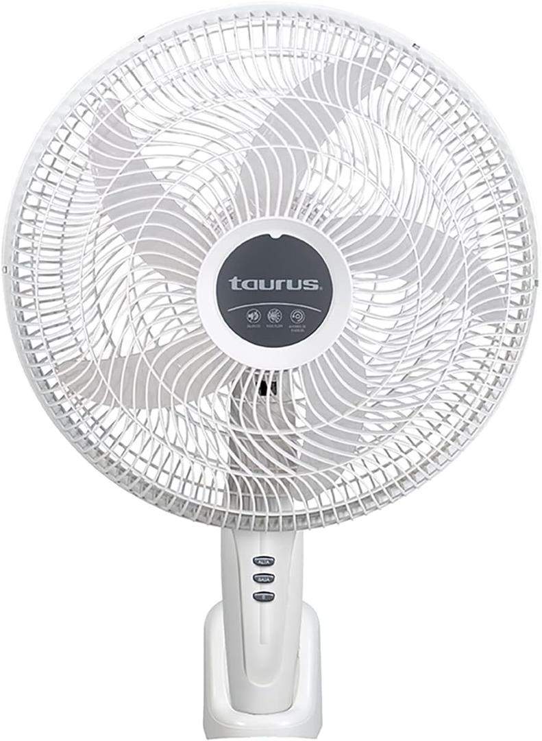 Taurus Bolt 16 Wall Mount Fan with Remote | Powerful Quiet Oscillating Wall Fan for Bedroom, Kitchen & Office | 3 Speeds, EcoJet More Airflow and Noiseless, Easy Installation, 284.5 square inches