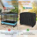 6FT Mini Trampoline Cover, Rectangular Trampoline Cover Heavy-Duty 420D Outdoor Trampoline Shade Cover Waterproof 6FT Toddlers Trampolines Protection Cover