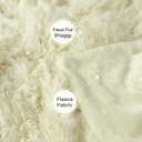 Tuddrom Decorative Extra Soft Faux Fur Blanket Twin Size 70" x 78",Solid Reversible Fuzzy Long Hair Shaggy Fluffy Cozy Plush Fleece Comfy Microfiber Blanket for Couch Sofa Bed,Light Yellow