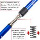 Aihoye Hiking Trekking Poles, 2 Pack Collapsible, Lightweight, Anti Shock, Walking Sticks, Adjustable Hiking Pole for Men and Women (Blue, XXL)
