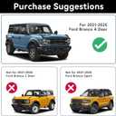 Door Sill Guards Compatible with Ford Bronco 2021-2025 2026 Accessories ABS Material Door Sill Protector Plate Decoration Front and Rear Door Pedal Kick Protection(Not for Bronco Sport)