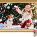 Frameo 10.1 Inch WiFi Digital Picture Frame, 1280x800 HD IPS Touch Screen Photo Frame Electronic, 32GB Storage, Auto-Rotate, Wall Mounted, Share Photos/Videos Instantly from Anywhere - Gold