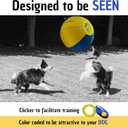 Herding Ball for Dogs 18 Durable Training Dog Toy for Medium & Large Dogs | Dog Ball Includes Clicker + Pump | Blue & Yellow | Tough 1680D Fabric | for Active Breeds