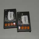 2 x Spring Summer Orange Press on Nails Mirror Solid Color False Nails Medium Oval Fake Nails Reusable Acrylic Nails for Women Girls