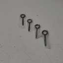 6 Inch Heavy Duty Black Screw Eyes Hooks, 700LBS Breaking Strength, 4PCS Self Tapping Eyelet Screw Eye Bolts, Screw in Eye Hooks for Wood Securing Cables Wire, Heavy Indoor & Outdoor Uses