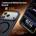 Magnetic & Shockproof for iPhone 17 Pro Max Case,Compatible with MagSafe Soft Touch Translucent Slim Fit Military-Grade Protection Phone Case for iPhone 17 Pro Max,Frosted Black