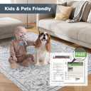 5x7 Premium PVC Floor Mat, Waterproof Vinyl Rug & Plastic Floor Protector for Kitchen Table, Dining Room, Non-Slip Indoor Outdoor Use, Large Area Cover, Safe for Hardwood Floors