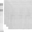 3 Pack Exhaust Heat Shield Automotive, Embossed Aluminum Heat Shield Kit with 20PCS Cable Metal Ties for Car Muffler Exhaust Wrap Heat Pipe High Temp Thermal Barrier (3Pcs 13 * 16)