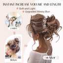 Claw Clip Messy Bun Hair Pieces for Women Messy Wavy Curly Hair Bun Extensions Tousled Updo Bun Hair Clip in Synthetic Hair Bun Ponytail Extension (Dirty Blonde)
