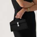 Clutch Purses for Women - Small Purse Top Handle - Evening Bag - Adjustable Crossbody Handbag - Trendy PU Leather