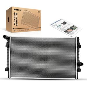 KAX CU13529 Engine Cooling Radiator, Compatible with Tiguan, Jetta, Golf, GTI, Golf R, Art eon, Q3, A3, Golf SportWagen, Golf Alltrack, A3 Quattro, S3, TT Quattro