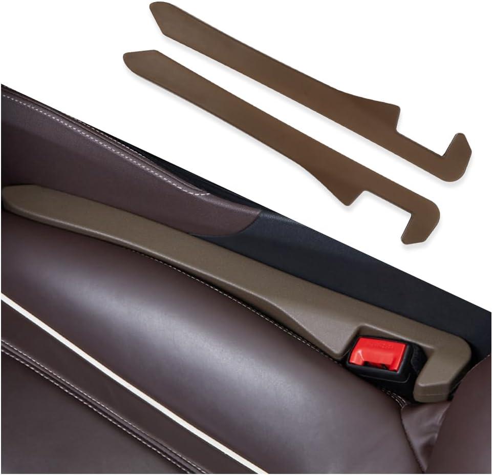 Car Seat Gap Filler,Super Flexible Car Side Seat Gap Filler Car Accessories for Women & Men,Universal CCar Organizer Between Seats for Tightly Filling Seat Gaps(Brown/2PCS)