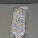 Gleyemor Cute Small Quilted Makeup Bag for Women, Floral Cotton Cosmetic Bag, Toiletry Pouch Travel Essentials Christmas Gifts (Blue Bowknot & Rose)