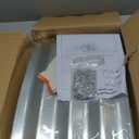 60 Inch Fire Pit Ring 5FT Galvanized Steel Burn Barrel,12" Raised Heavy Duty Wood Burning Fire Pits,Heat Resistant Campfire Ring with Spark Guard, for Outdoor Backyard, Patio & Camping Use