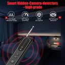 Hidden-Camera-Detectors-Gps Tracker Detector-Upgraded-Bug Detector & Camera Finder-Anti-Spy Camera Finder-Mini RF Signal Scanner-Portable Spy Device Detector For Travel, Office/Hotel/Car/Home-Black