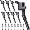 Ignition Coil Pack DG508 & Iridium Spark Plugs SP479 compatible with Ford Expedition/Excursion/F150 F250 F350 1999 2000 2001 2002 2003,fit for Lincoln Navigator 1998 1999 5.4L V8 (Set of 8)