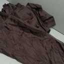 OVZME Elegant Voile Panels - Solid Color Sheer 96" Length Window Curtains, Chocolate, 2 Panels=84" W
