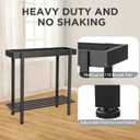 Honla Metal Plant Stand Indoor Outdoor,2 Tier Window Tall Plant Table Bench Shelf for Multiple Plants,26" L x 8.66" W x 24.40" H,Black