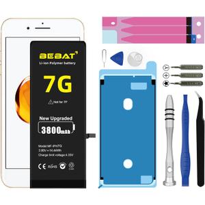 Replacement for iPhone 7 Battery, 3800mAh High Capacity Li-ion Polymer Replacement Battery for Model (A1660 A1778 A1779) with Professional Repair Tool Kits