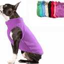 JACKO & CO - Fleece Vest Dog Sweater with Leash Ring - Soft, Warm & Lightweight Pullover Coat for Small & Medium Dogs, Puppies & Cats - Cozy Fall/Winter/Spring Pet Jacket (Purple, XX-Large 25-35lbs)