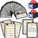 Shappy 25 Pcs Graduation Friendly Feud Game with 2 Answer Buzzers, Graduation Trivia Game Feud Card Festival Guessing Holiday Activity for Class School Team Groups Party