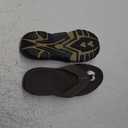 KIIU Mens Thong Sandals Indoor and Outdoor Beach Flip Flop (11, Brown 81)