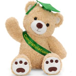 Tezituor 18 Inch Graduation Teddy Bear Stuffed Animal with Grad Cap & Sash - Soft Congratulations Plush Bear Toy, 2026 Graduation Gift for Kids, Students, High School & College Graduates