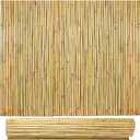 Bamboo Fence 4 ft H x 8 ft L x 0.75 in D, Natural Bamboo Privacy Fencing 4 Feet High, Outdoor Or Indoor Divider Decorative Fence Rolls for Patio, Balcony, Garden and Border Pool
