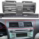 Car Front Dashboard Air Conditioning Outlet Panel Grille Cover Compatible with Camry 2006 2007 2008 2009-2011 Center Dash A/C Outlet Air Vent Panel-55660-06100