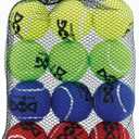 Tennis Balls for Dogs - 12 Pack 2.0'' Durable Non-Toxic Outdoor Dog Toys Balls with Mesh Bag, SGS Certified, Colorful Fetch Toys, Small Breeds (Non Squeaky)