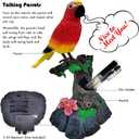 Tipmant Electronic Talking Parrots Realistic Eelectric Birds Toy Office Home Wall Room Table Decoration Recoarding Voice & Playback Kids Toys Birthday Gifts (Red), Medium